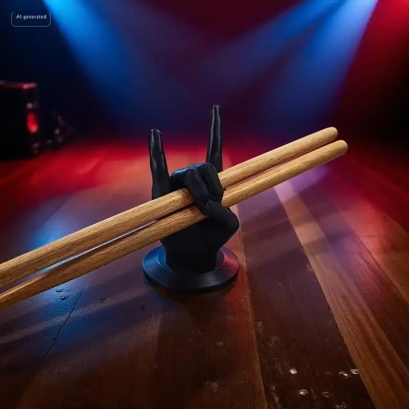 Creative Rock Hand Drum Stick Stand Drumstick Display Stand Rack Mallet Drumstick Bracket Home Decoration Funny Gift For Drummer