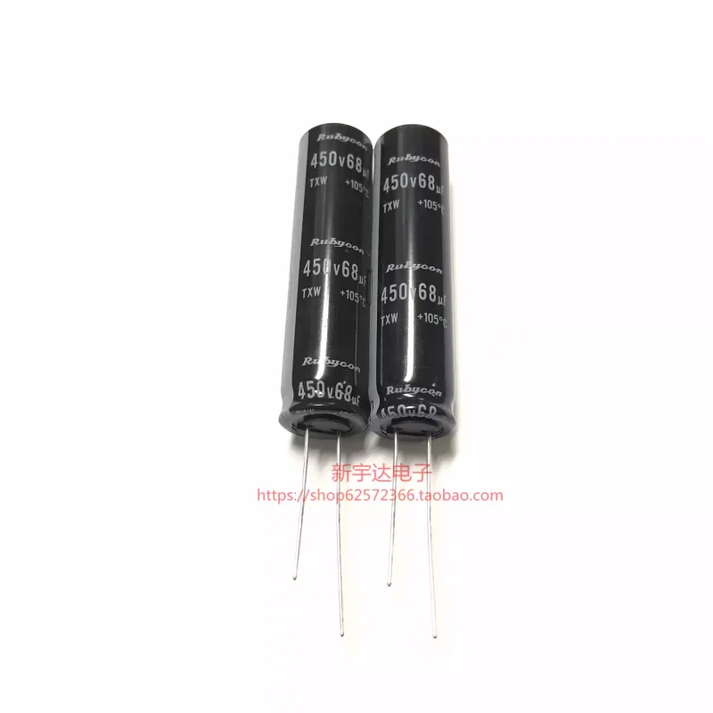10-100PCS Ruby 450V68UF 12.5X50 TXW series high-frequency low resistance 68UF450V electrolytic capacitor