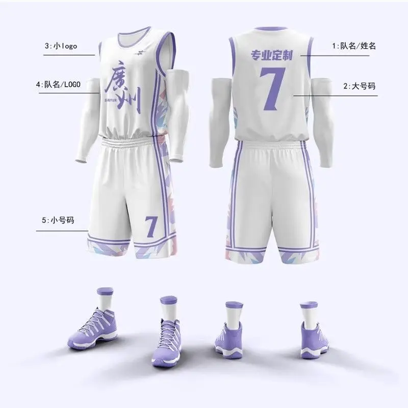 Custom Quick Dry Basketball Uniforms Game Jersey Personalized Printed Name Number Blank Team Sports Uniform for MEN/WOMEN/KIDS