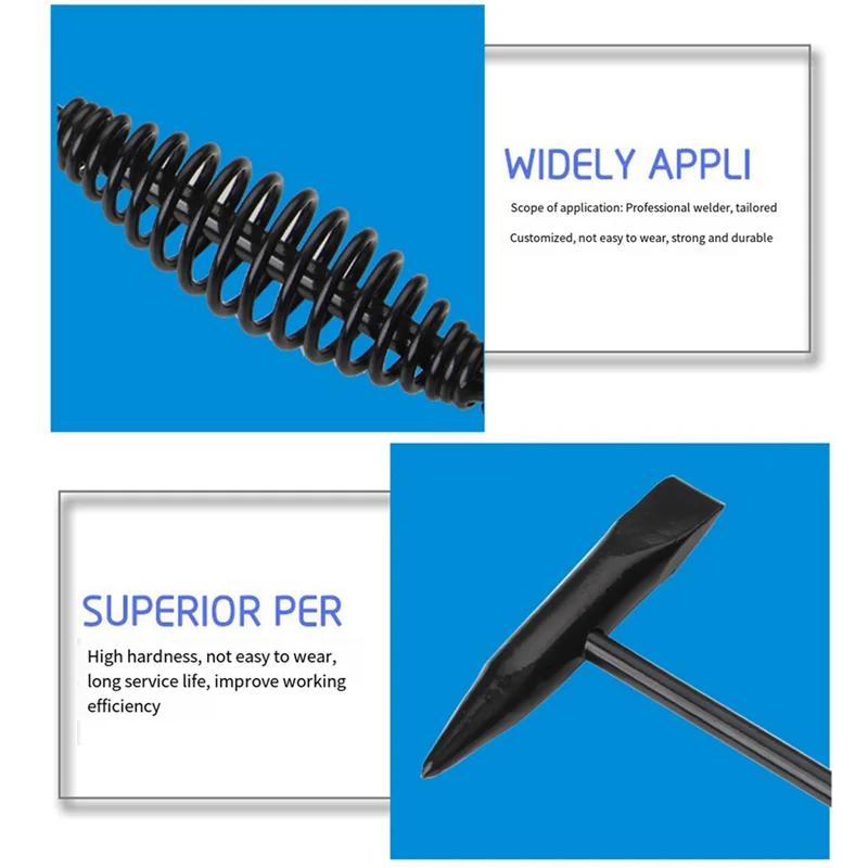 

Стильный 1-компонентный молоток для шлака сварщика Пружинный молоток Электрический сварочный молоток Черная углеродистая сталь используется для удаления шлака дуговой сварки