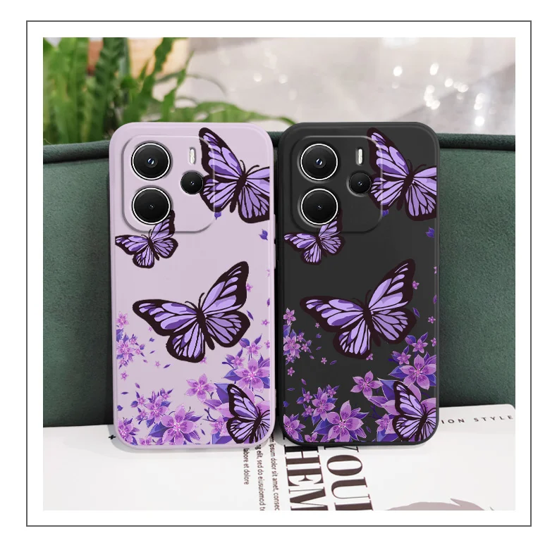 Verträumte Schmetterling Handyhülle für Xiaomi Redmi Note 14 13 12 12S 11 11S 10 10S Pro Plus 15 15C 14C 4G 5G Silikonhülle – Detail 6