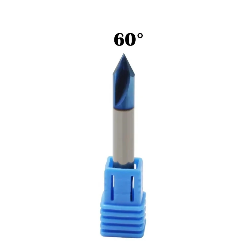 Woodworking CNC Milling Cutter 1/4 Shank Solid Carbide Double-Edge Nano Blue Ball End Mill Router Bit