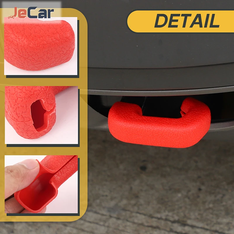 JeCar Car Towing Hook TPE Trailer Rear Bumper Off-road For Ford Bronco Sport 2021 up Outdoor Traction Hook Exterior Accessories