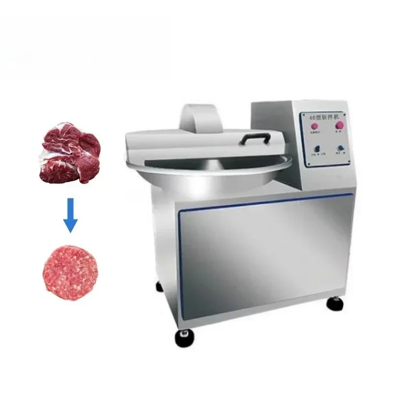 Commercial frozen meat bowl cutting machine sausage stuffing chopper process equipment