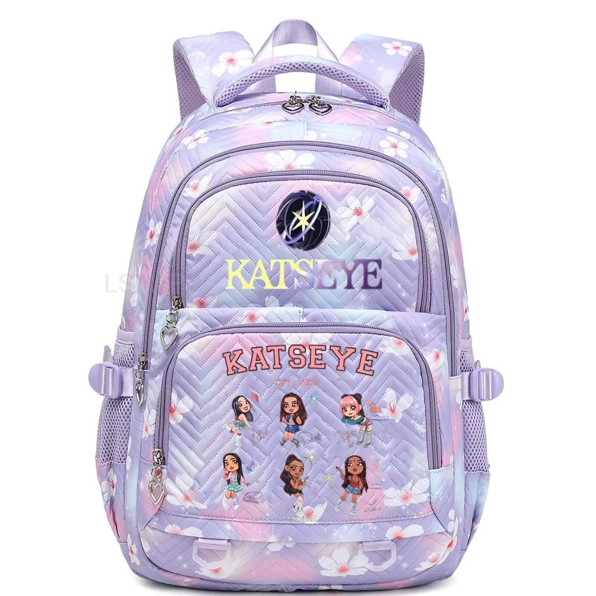 New Katseye School Bags Junior/senior High school Oxford cloth backpacks Boys and Girls double-shoulder school bags