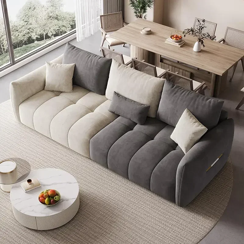 Modern Living Room Sofas Lazy Fabric Luxury Comfortable Lounge Sofa Apartment Interior Meubles De Chambre Home Furniture