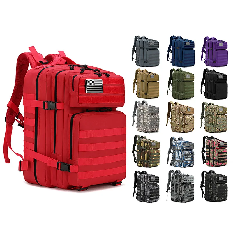 45L Tactical Backpack Neutral Military Backpack,4 in 1Molle Sport Tactical Bag,Outdoor Hiking Climbing Army Backpack Camping Bag