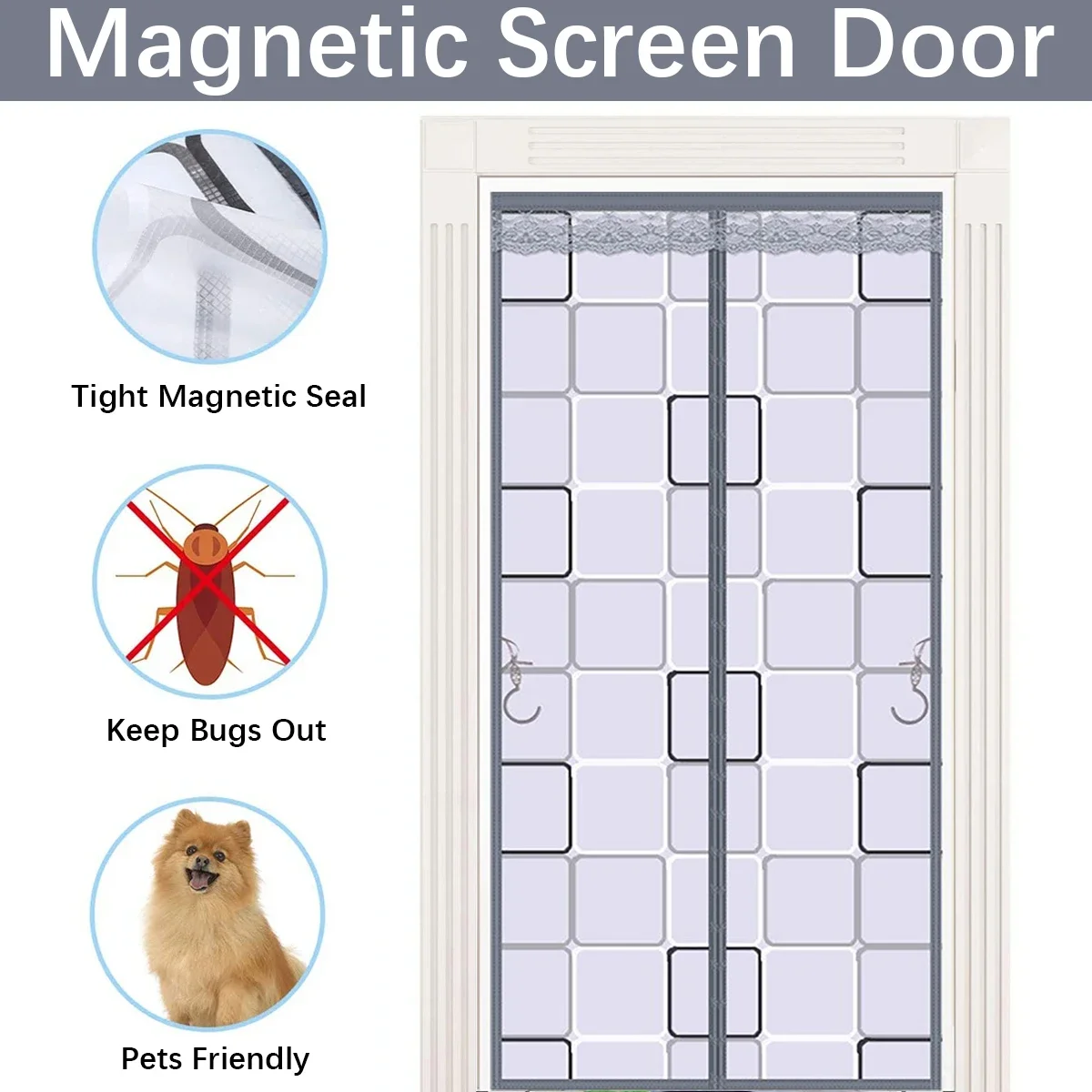 

Insulation door curtain, magnetic door curtain, conditioning room, heating room windproof, can prevent mosquitoes