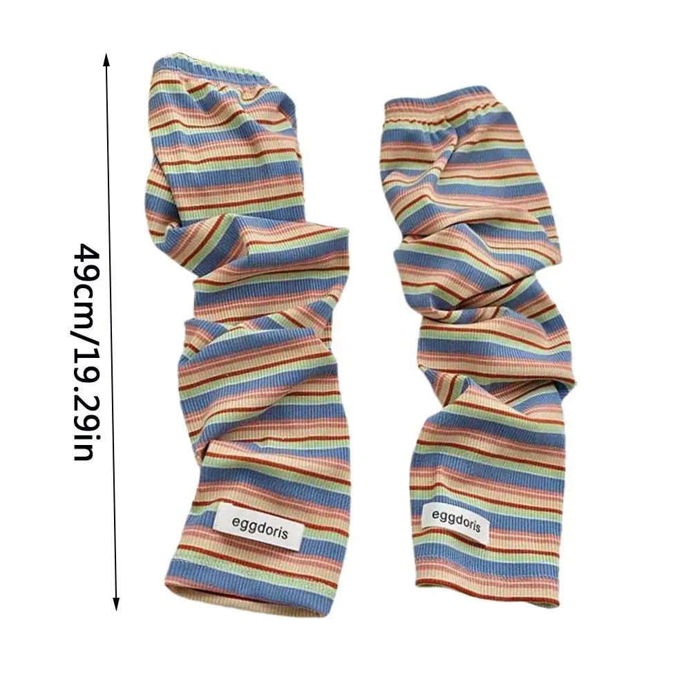 Rękawiczki z luźnymi rękawami Stripe, ochrona przed słońcem, lodowy jedwab, oddychające, blokujące słońce, letnie, luźne, lodowy jedwab, długi rękaw.