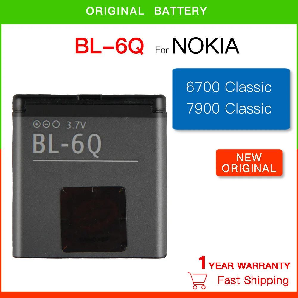 

Rechargeable Battery BL-6Q BL 6Q BL6Q Replacement Battery for Nokia 6700 Classic, 6700C batteria with Track Code