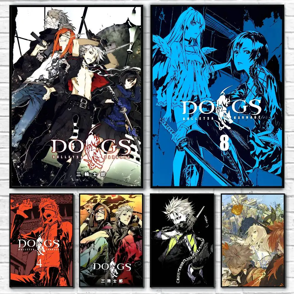 Anime D-Dogs Bullets Carnage Posters Fancy Wall Sticker for Living Room Bar Decoration Wall Decor