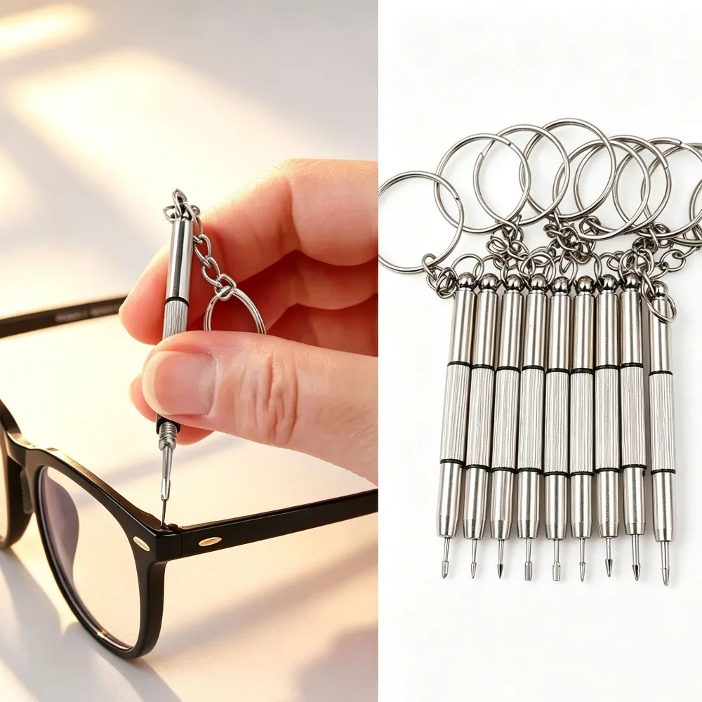 1/2/pcs Mini 3 in1 Screwdriver Eyeglass Optical Eye Glasses Portable Spectacles Watch Repair Kit Practical Household Hand Tool