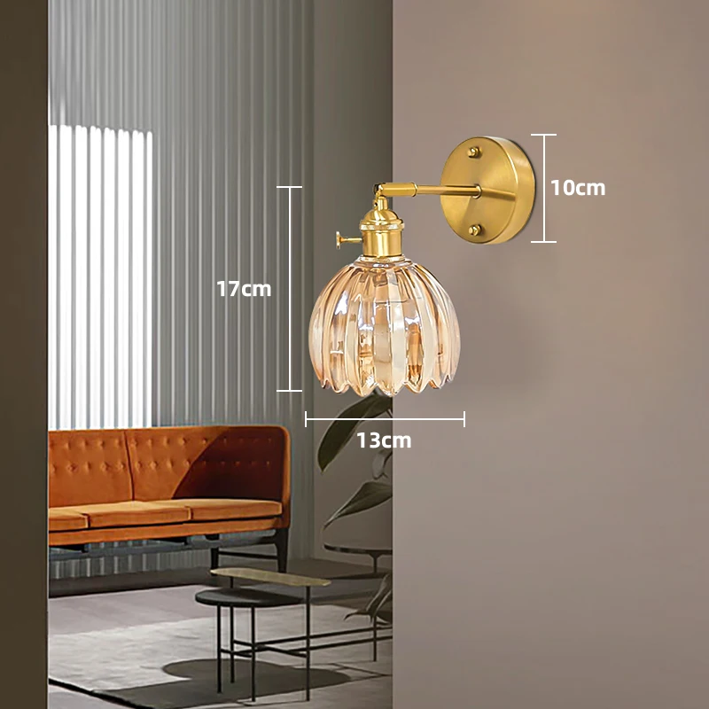 Glass Lampshade Rechargeable Magnetic LED Bulb Vintage Wireless Battery Operated Wall Sconces
