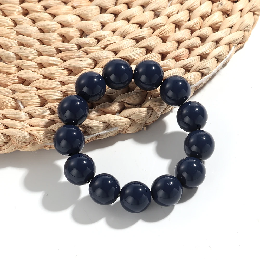 Bohomia Trend Acryl Ontwerp Geometrische Ronde Bal Elastische Armband voor Vrouwen Onregelmatige Kleurrijke Armbanden 2025 Sieraden
