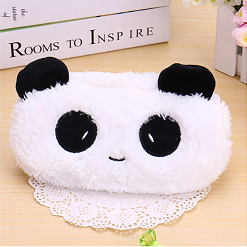 1Pcs Cartoon Panda Plush Kids Pencil Pouch Storage Bag Coin Purse Cute Animal Children's Pupil Stationery Pouch Creative Gifts