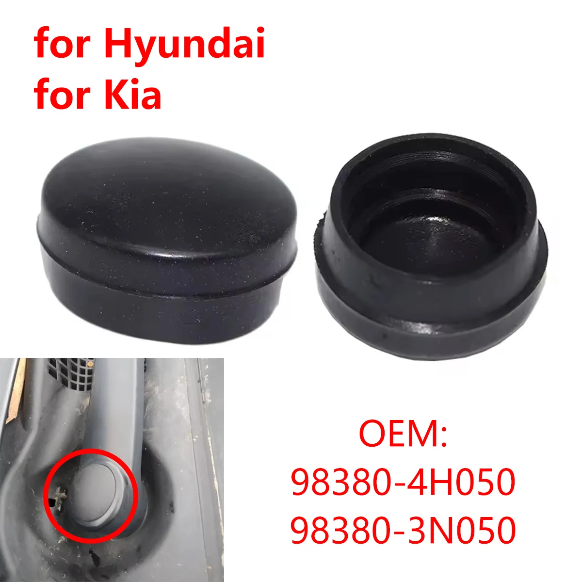 1Pc/2Pcs Car Front Windshield Wiper Arm Nut Cap Cover 98380-4H050 for Hyundai Sonata Tucson ix35 for Kia Sorento Cerato Borrego