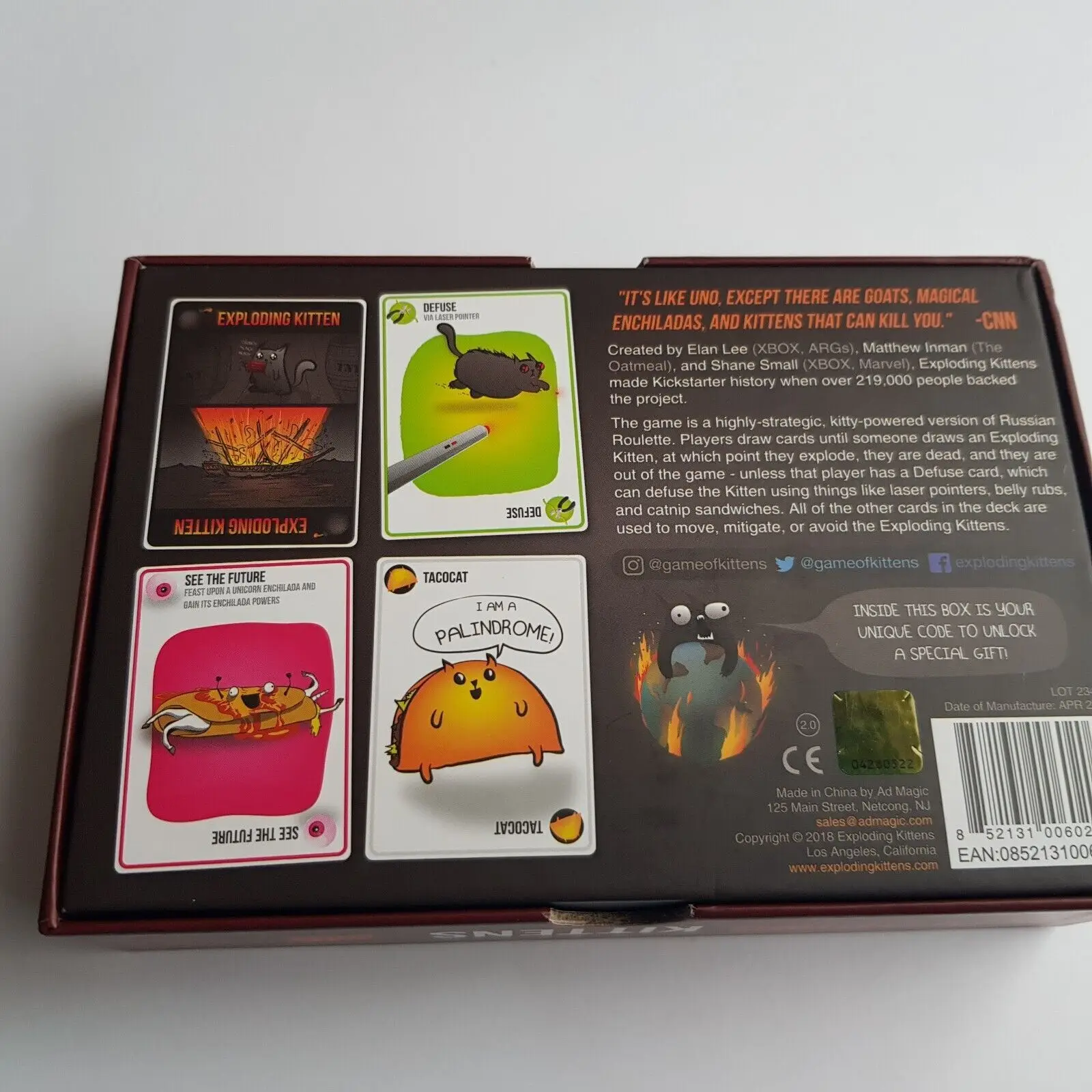 Exploding Kittens รุ่น nsfw-เกมไพ่สำหรับวัยรุ่นผู้ใหญ่รูเล็ตรัสเซียใหม่