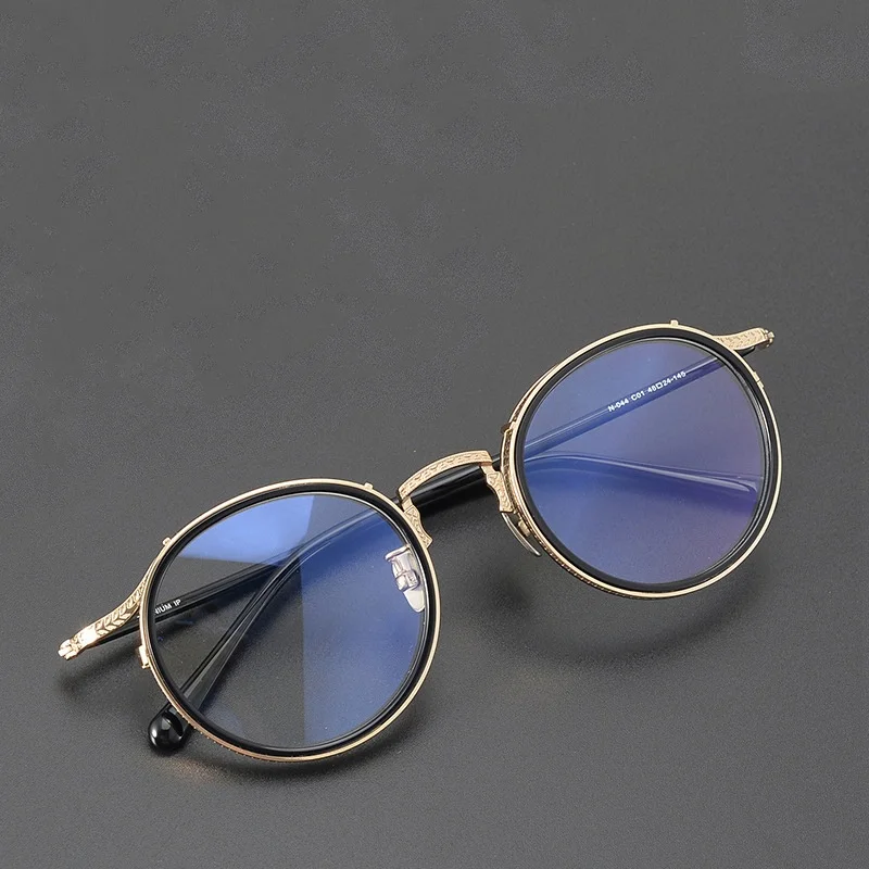 

High-end luxury brand Fashion Titanium glasses Round frame reading casual business optical glasses Reading glasses customized