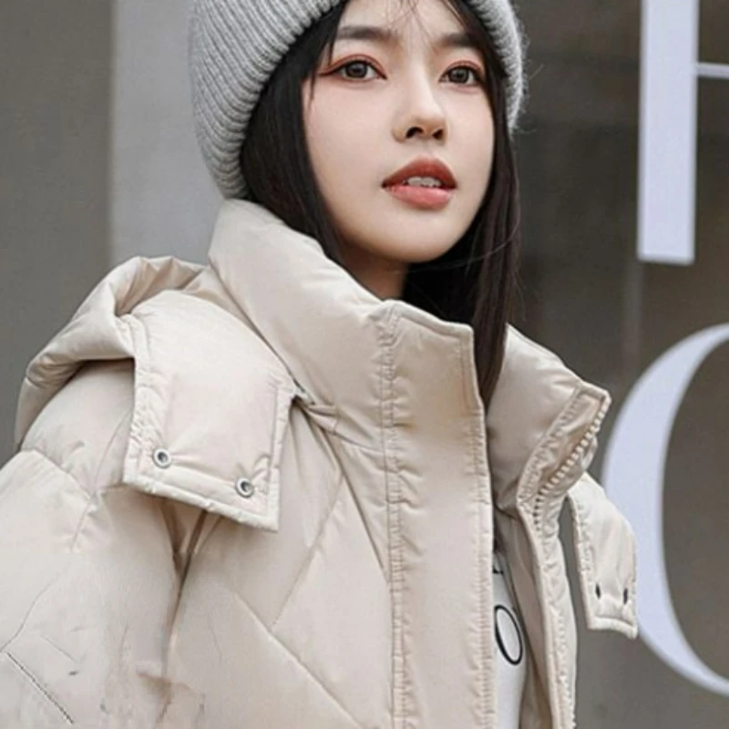 2023 New Women Winter Parkas Long Jacket Zipper Loose Puffer Parka Waterproof Outwear Hooded Warm Cotton Snow Wear Coat