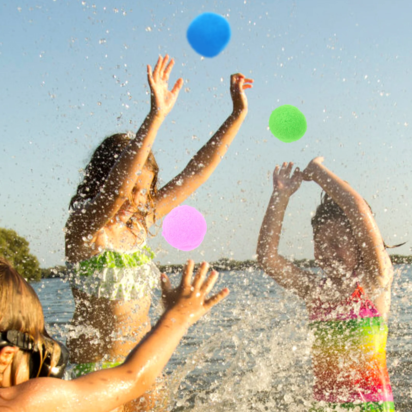 60 uds lucha contra el agua Multicolor diversión Fiesta EN LA Piscina juguetes absorción juguetes para niños playa piscina juguetes de arena