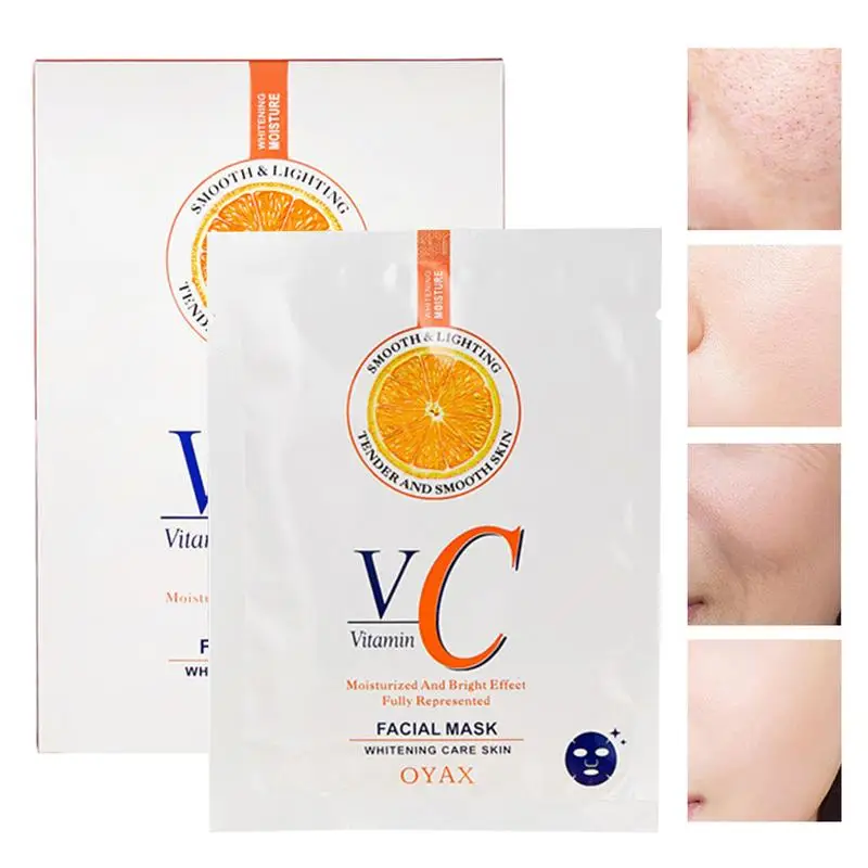 

Moisturizing Face Covers 10pcs Natural Vitamin C Face Covers Non-Irritating Daily Care Facial Sheet Moisturizing Skin Care Patch