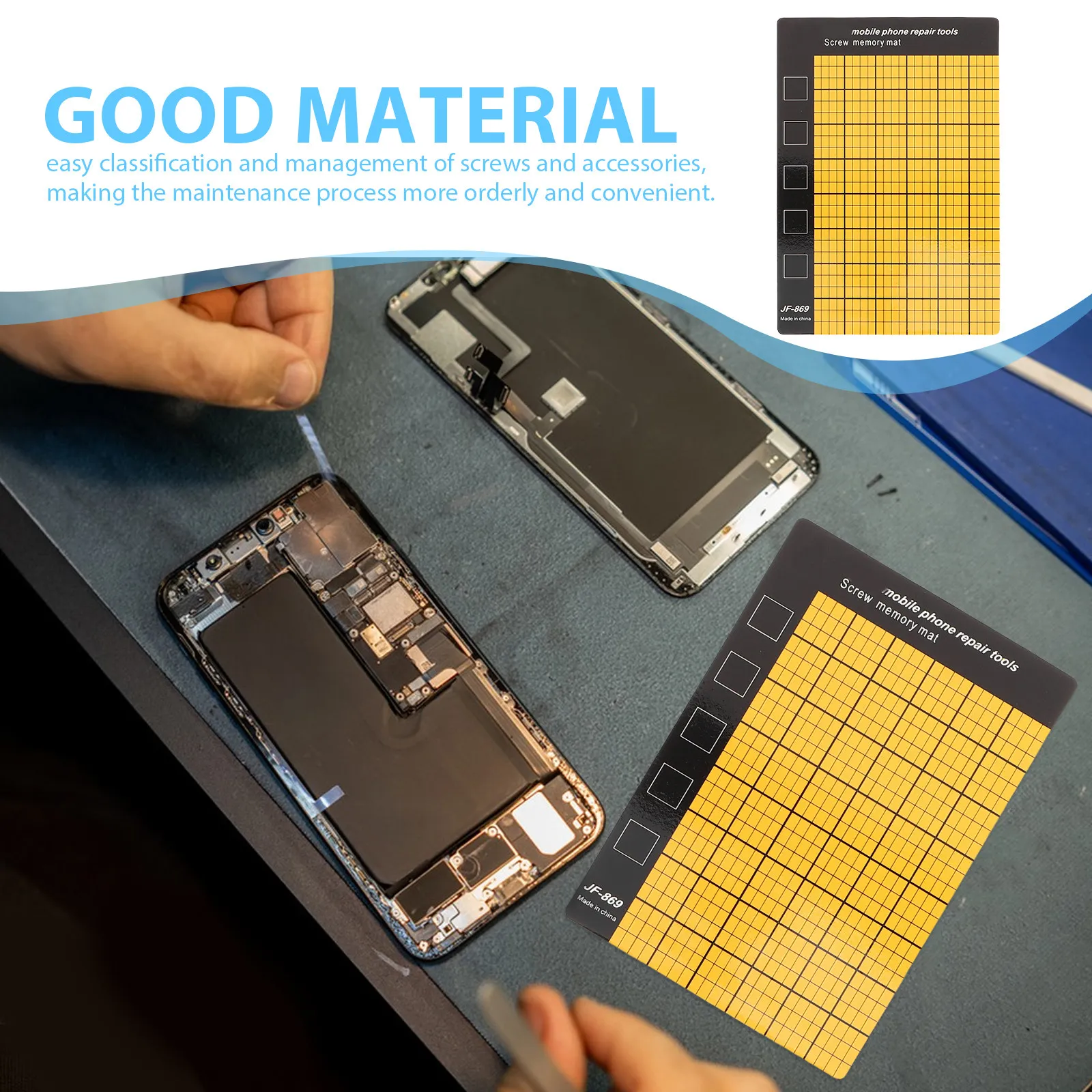 15pcs Magnetic Tool Mat Flexible Screw Organizer Repair Pad For Phones Laptops Disassembly Non-Slip Magnetic Work Mat For