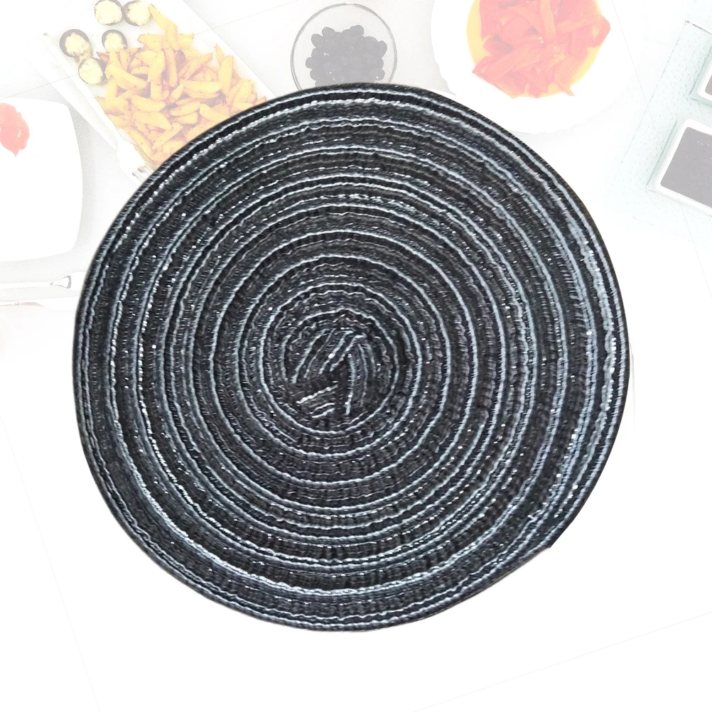 مفرش طاولة منسوج من القطن والكتان مستدير باللون الأحمر على شكل حرف L غير قابل للانزلاق ومقاوم للحرارة لطاولة الطعام ديكور منزلي أنيق