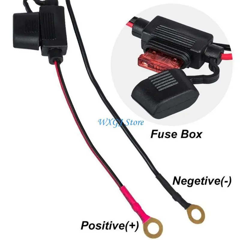 37JE Motorcycle Waterproof SAE to USB Cable Adapter USB 2.1A Fast Charging