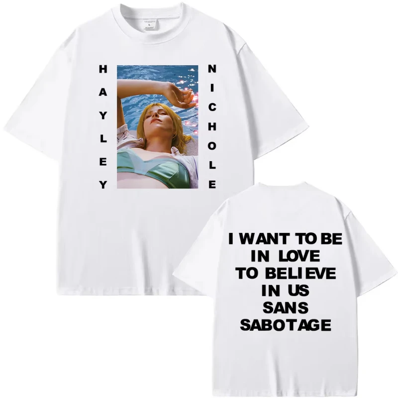 

Hayley Williams T-shirts 2025 Summer Rock Sleeve Oversized Cotton Clothes Round Neck High Quality Tops for Both Men and Women