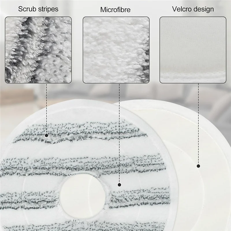 A15Q-Microfiber Mop Pads Replacement For Vileda Clean Spin Mop Head Refills Washable Head Mop For Cleaning Floor