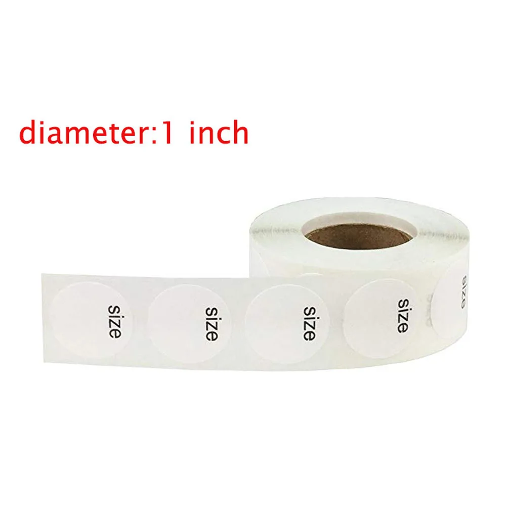 500pcs/roll 1inch Round Clothing 