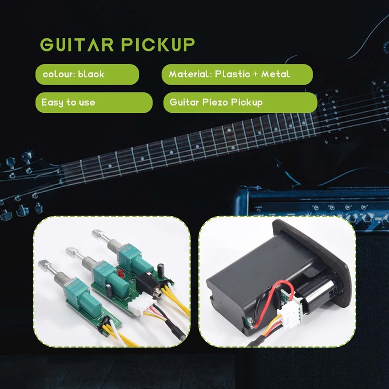 Acoustic Classical Guitar Equalizer Guitarra EQ Preamp Concise Bass Tone Volume Adjustable Violao Pickup