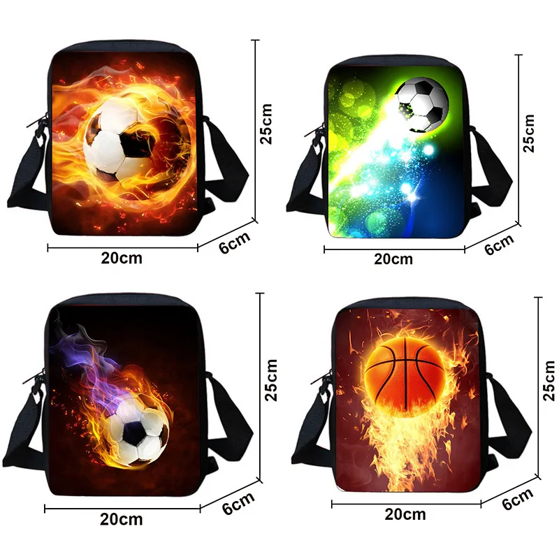

Сумка через плечо с принтом футбольных спортивных игр для мальчиков и девочек, легкая холщовая сумка через плечо для учащихся начальной школы, Mochila