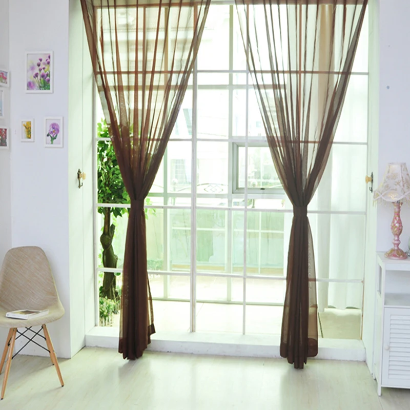Transparente Fenstergaze Einfarbige Hochzeitsgaze Haushaltsprodukte Luxuriöser Stil Einfach zu Installierende Vorhänge Zubehör – Detail 19