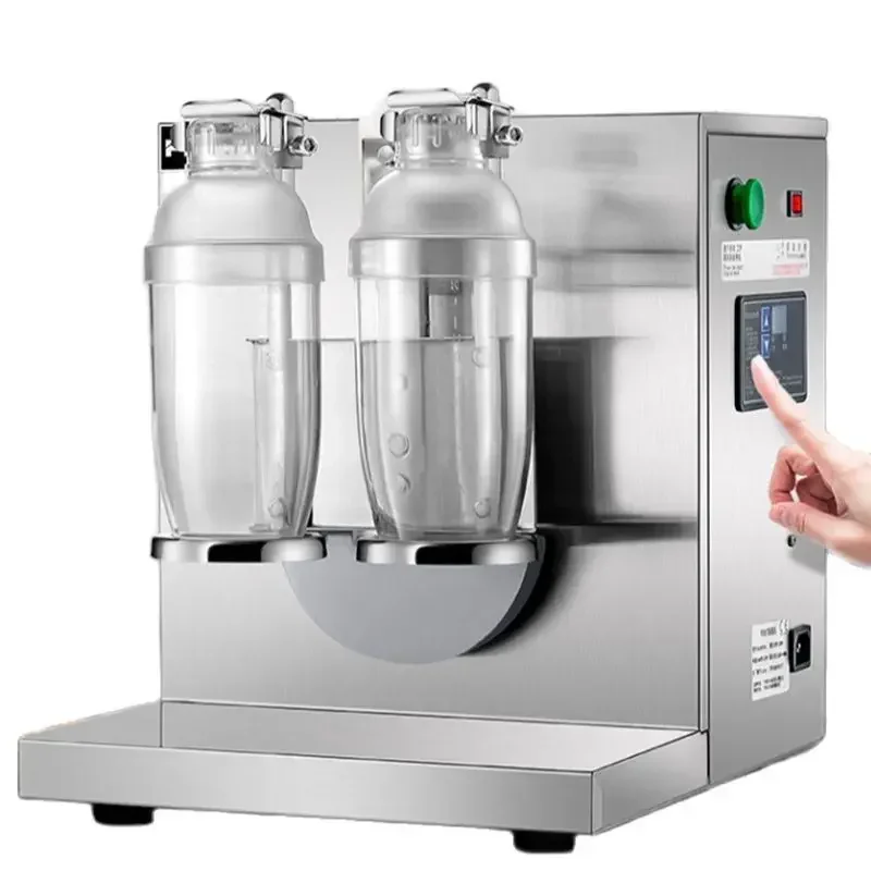 for Commercial Boba shaker Bubble Tea Double-head Pearl Milk Tea Shaking Machine Stainless Steel Milk Cup