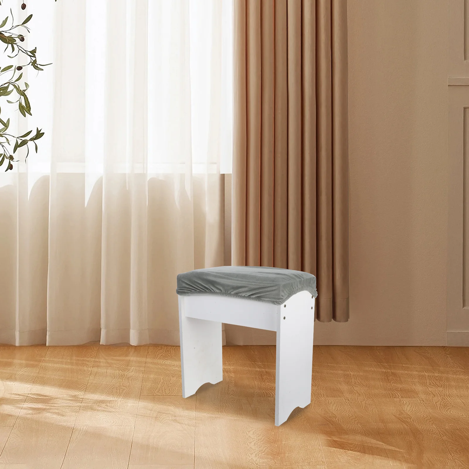 

4Pcs Rectangle Stool Covers Elastic Washable Chair Seat Slipcovers Protective Covers for Home Hotel Coffee Shop Bedroom School