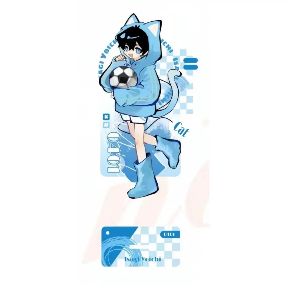 10cm Anime BLUE LOCK Figures Isagi Yoichi Cosplay Peripheral Acrylic Stand Figure Desktop Holder Display Ornament Collection