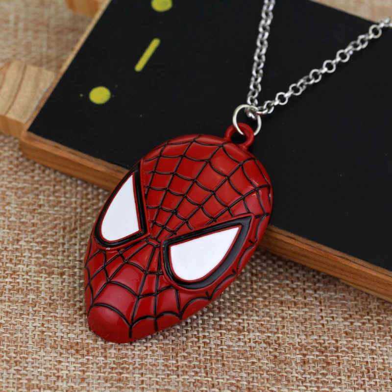 Marvel Superhero Spider Man Pendant Necklace The Avengers Spider Man Fashion Personality Necklace Suitable for Men and Women