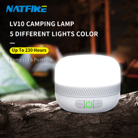 NATFIRE LV10 Rechargeable LED Camping Lantern Up to 230 Hours Camping Lighting Fixture Portable Emergency Light with Magnet Base