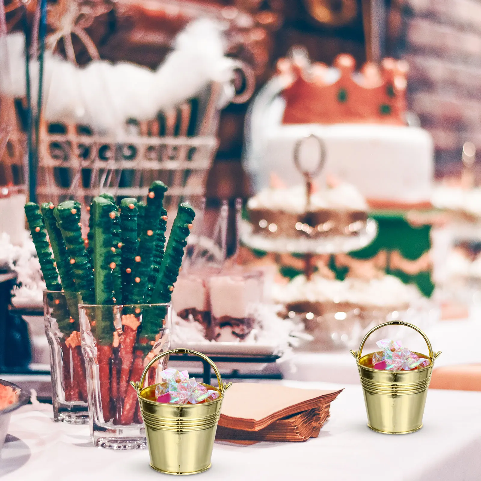 

10Pcs Snack Barrel and Neat for Storing Candies and Small Gifts Snack Bucket Sweets Bucket Sweets Barrel