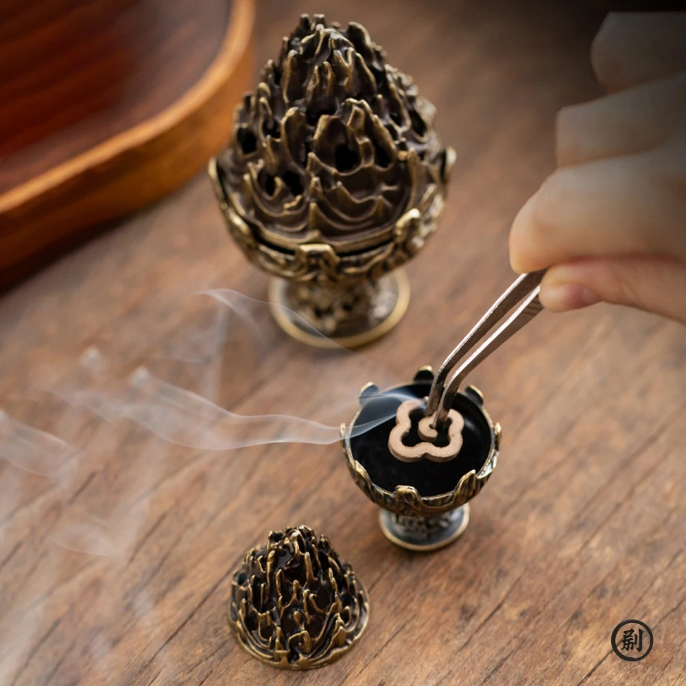 Boshan Incense Burner, Tabletop Ornament, Home Office Decor Collectible, Creative Portable Small Home Burner