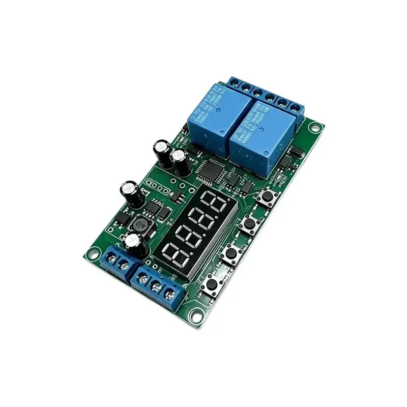 [novo-a25p】-modulo-de-rele-de-atraso-de-canal-duplo-yf-7-para-controle-de-automacao