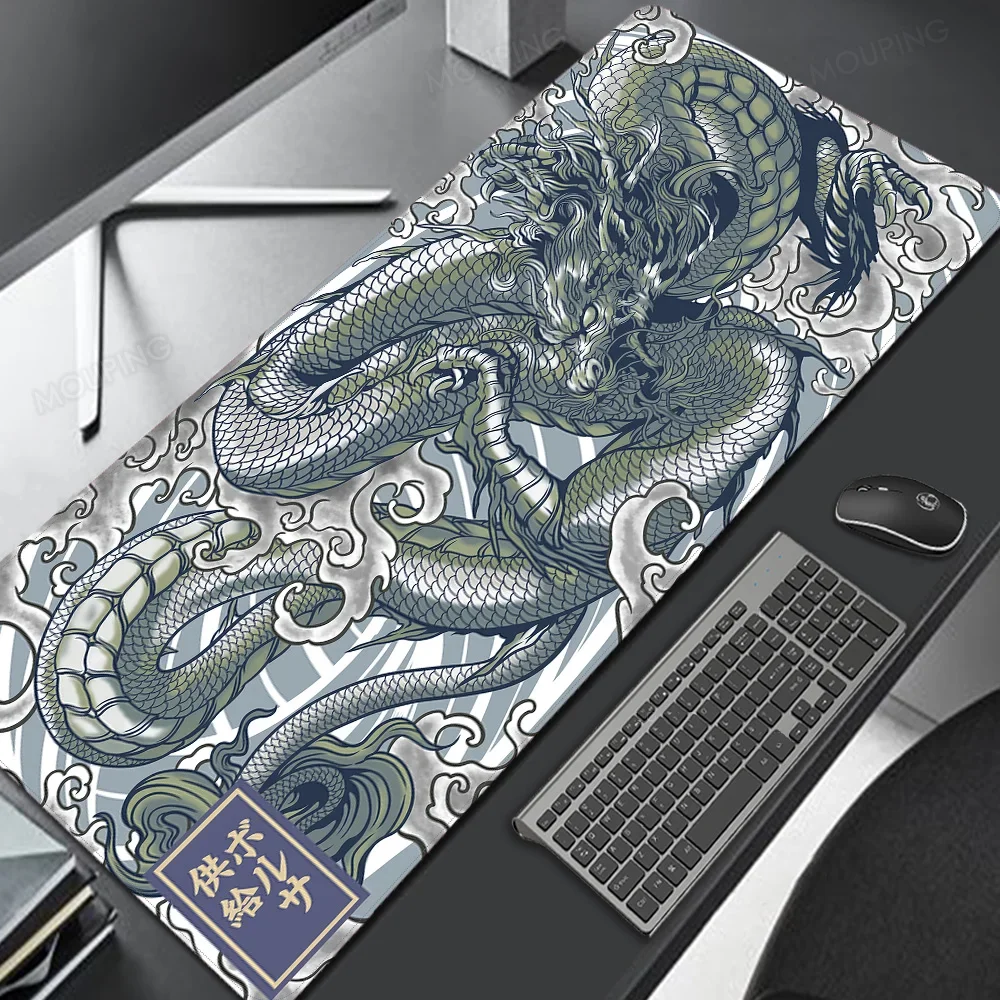 Roze En Witte Japan Dragon Muismat Deskmat Playmat Laptop Anime Gaming Toetsenbord Rubberen Pad Pad Op De Tafel Muismat Pc Kleed