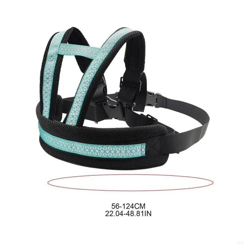 95AE Universal Child Motorcycle Safety Belt with Reflective Strip for Kids Rear for Seat Grab Handle Strap Harness Adjustable