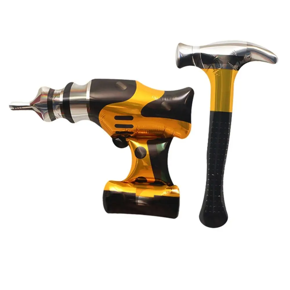 

Aluminum Film Power Drill Hammer Modeling Balloon Cartoon Thickened Electric Screwdriver Balloon Fun Inflatable
