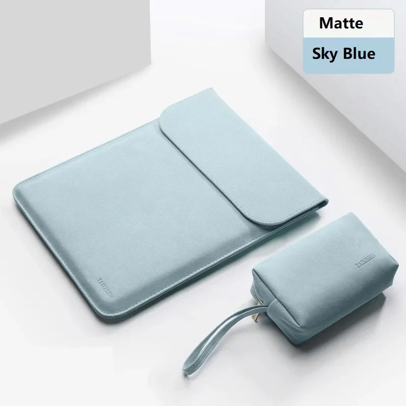 for Apple iPad Pro 13 Bag Tablet Smooth Matte PU Leather Magnet Flip Sleeve Charger Mouse Pouch Foldable Mousepad Carry Case