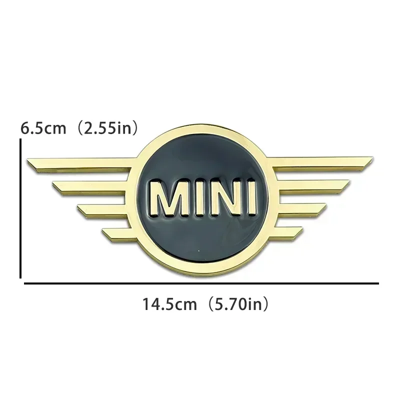 14.5*6.5CM Metal Car Rear Badge for Mini Cooper F55 F56 F54 Countryman Clubman JCW  R56 R60 F60 Front Emblem Sticker Accessories