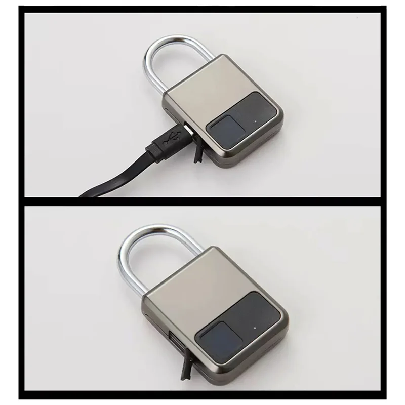 A42Z-สมาร์ทแบบพกพาลายนิ้วมือ Tuya APP Pad ล็อคพร้อม USB Key รองรับเหตุฉุกเฉิน