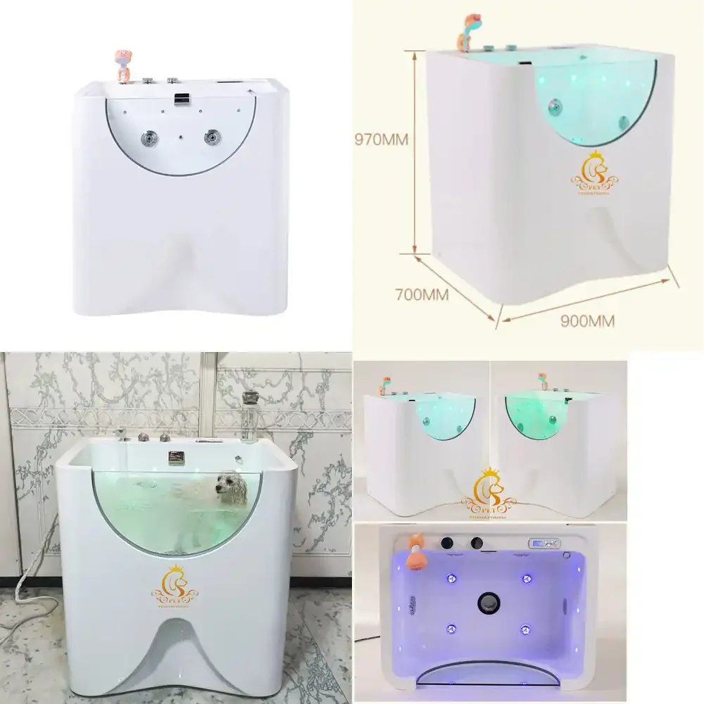 Qwinn 2026- Milk Pet Spa Bath Tub Small Animal Modern Cleaning Acrylic Bathtub for Dogs and Cats