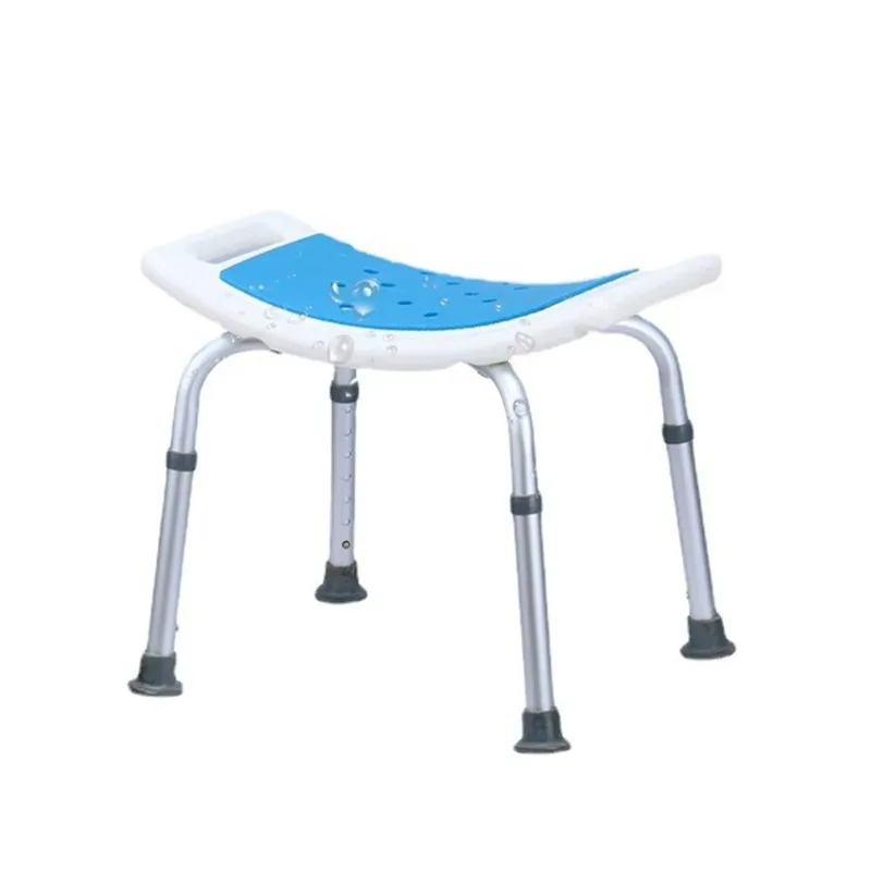 Lightweight Adjustable Bath Chair Aluminum Shower Stool for Seniors Non Slip HDPE Seat Bathroom Safety Customizable